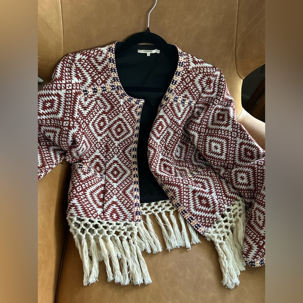 Tularosa Santa Fe Boho Fringe Jacket Southwest Festival Western Size M - Picture 2 of 8